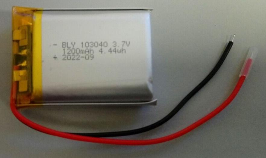 3.7v Lithium Polymer Battery Cell Li-Po BLY 103040 1200mAh