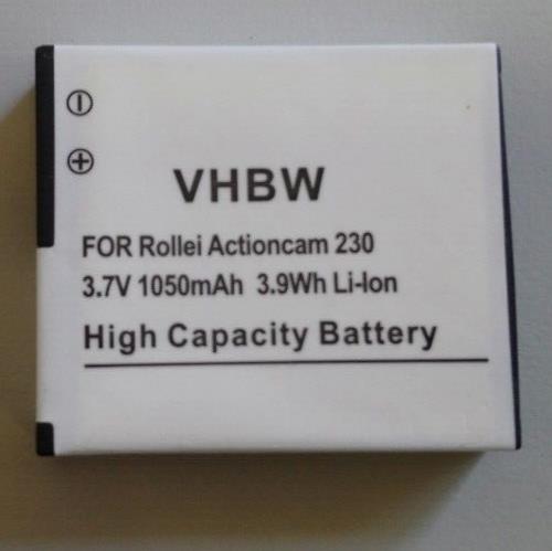 Battery for Rollei Actioncam 230, Actioncam 240 RL410B 3.7V RoHS (1050 mAh)