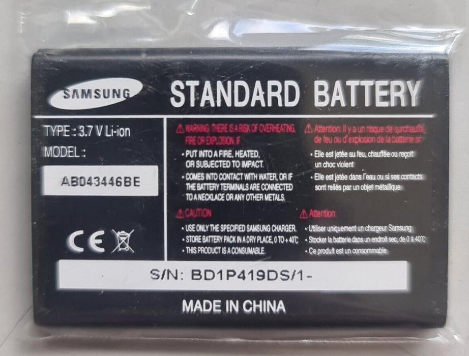 Genuine Battery For Samsung SGH-E250 X200 E1080 AB043446BE