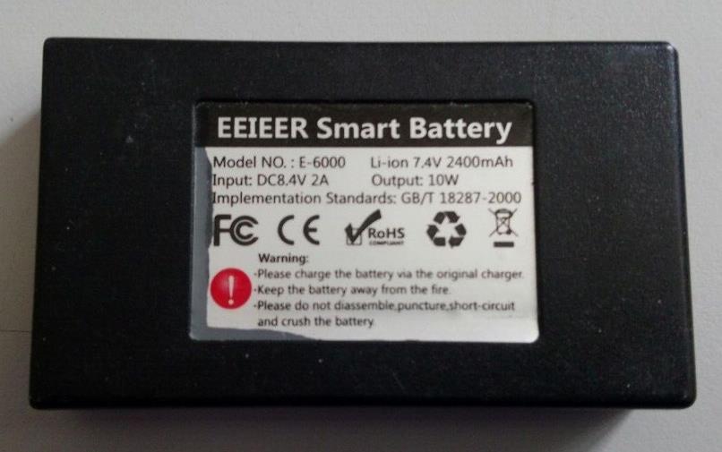 Smart Battery 2400mAh, 7.4V, Li-ion E-6000 for Heated Devices