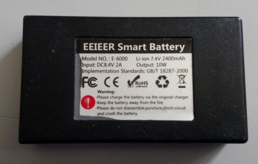Smart Battery 2400mAh, 7.4V, Li-ion E-6000 for Heated Devices