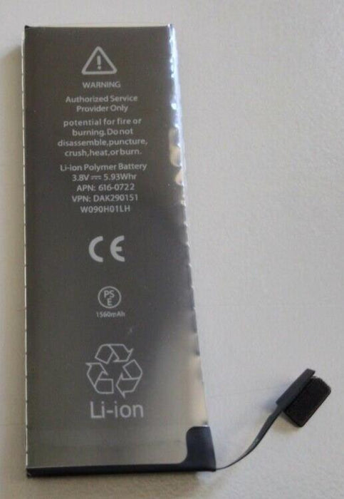 For iPHONE 5S Replacement Battery 616-0722 1560mAh