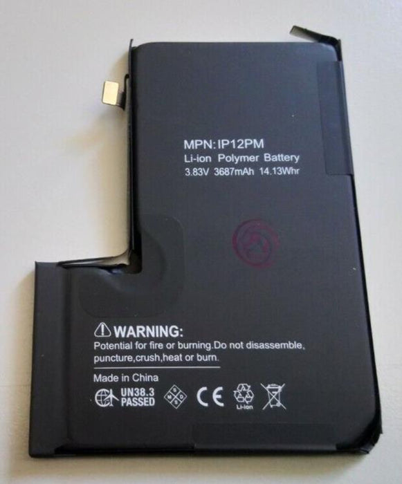 For iPhone 12 Pro Max Replacement Battery 3687mAh