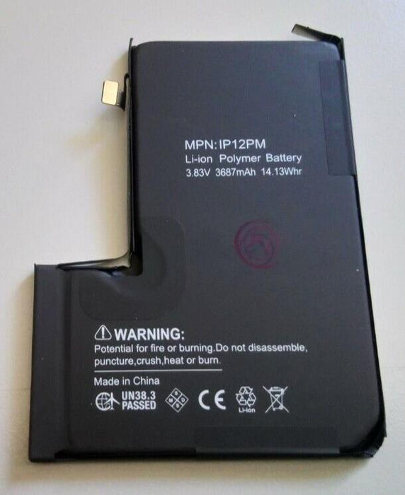 For iPhone 12 Pro Max Replacement Battery 3687mAh