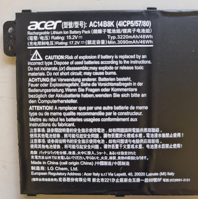 Genuine Acer TravelMate Aspire Battery AC14B8K