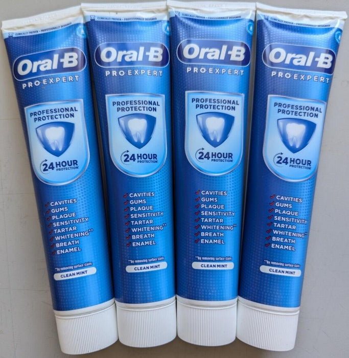 Oral-B Pro-Expert - Professional 24h Protection Clean Mint Toothpaste 125ml x 4