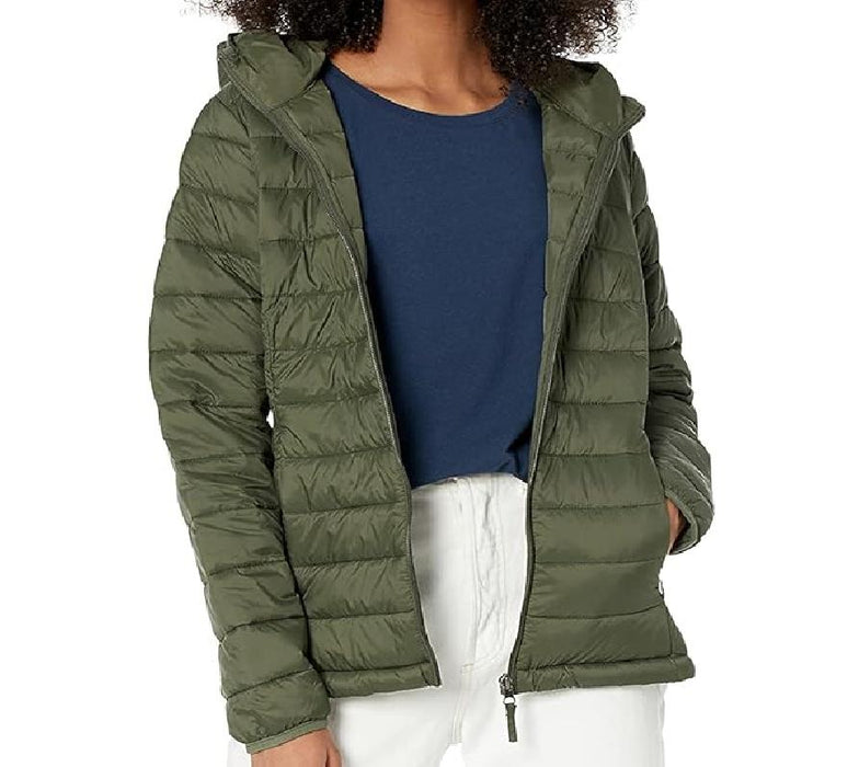 Amazon Essentials Light Weight Hooded Packable Jacket - Green S