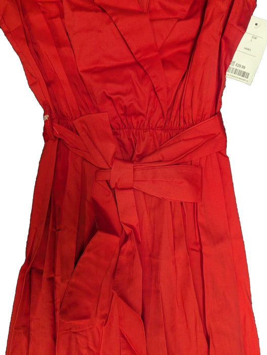 Blue Navy Made In Italy Red Dress Large