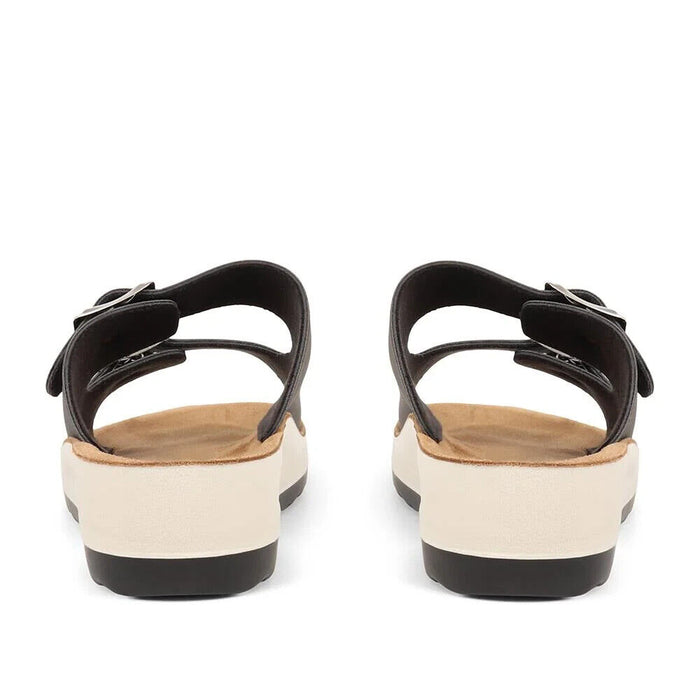 Fly Flot Dual Strap Sliders Black UK 5 Womans