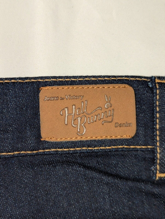 Hell Bunny Blue Denim Jeans - Large - UK14