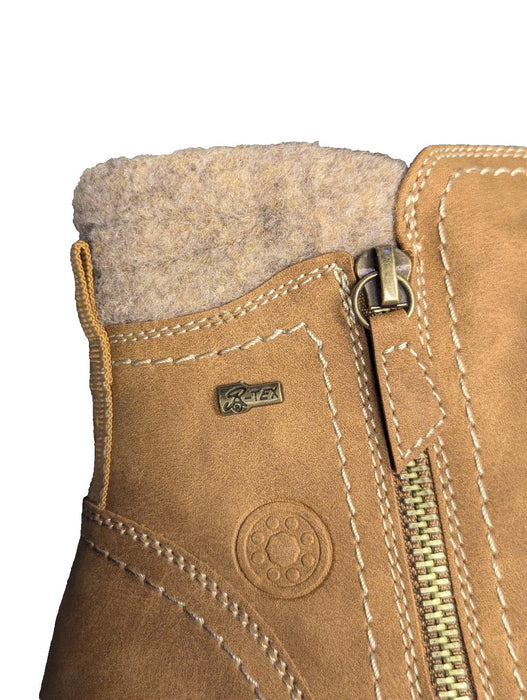 Relife by Pavers Brown Zip Up Boots - UK6