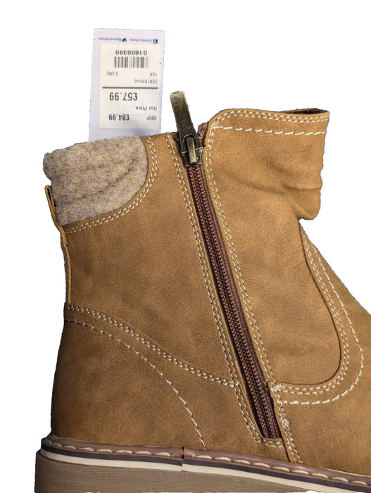 Relife by Pavers Brown Zip Up Boots - UK6