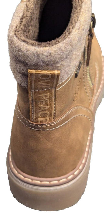 Relife by Pavers Brown Zip Up Boots - UK6