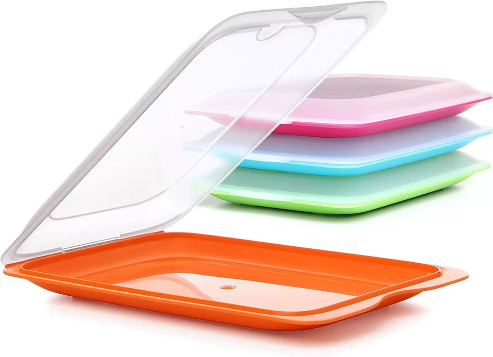 TATAY Set 4 cold meat container, with lid and body removed, in four colours,...