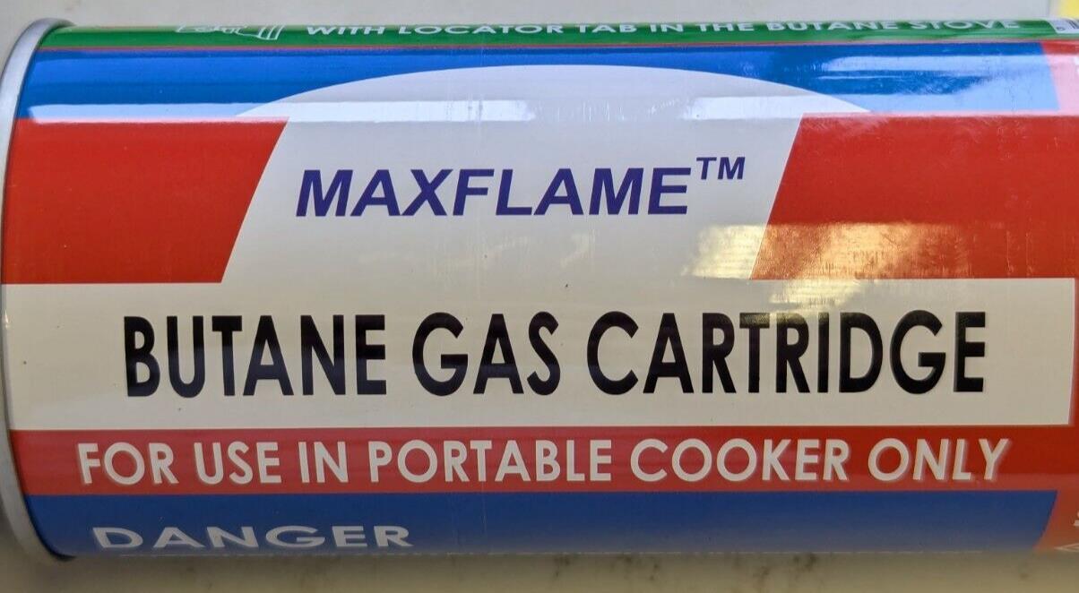 3 Pack MaxFlame Butane Gas Cartridge - For use in Portable Cookers