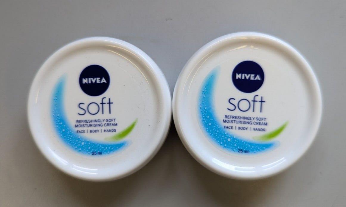 2 Pack NIVEA Soft Refreshingly Soft Moisturising Cream - 25ML