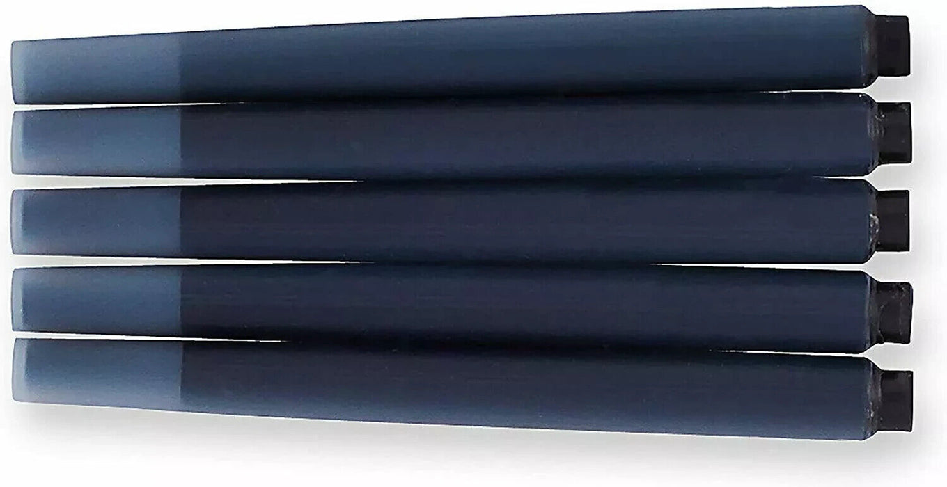 Parker Quink Long Black Fountain Pen Ink Cartridges - 5 Pack