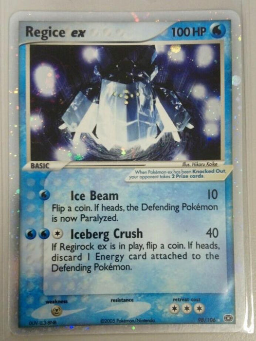 Pokémon TCG Regice ex EX Emerald 98/106 Holo Holo Rare MP