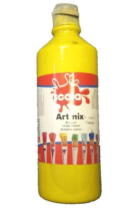 SCOLA ARTMIX 600ml Bottle YELLOW - Ready Mixed Paint