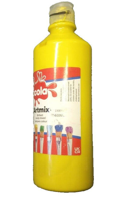SCOLA ARTMIX 600ml Bottle YELLOW - Ready Mixed Paint