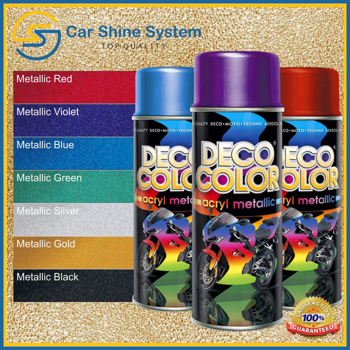 DECO COLOR METALLIC GLITTER METALIZED SPRAY PAINT 400ML GREEN