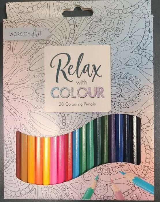 20 Professional Work of Art Colouring Pencils Artist Quality Relaxing assort
