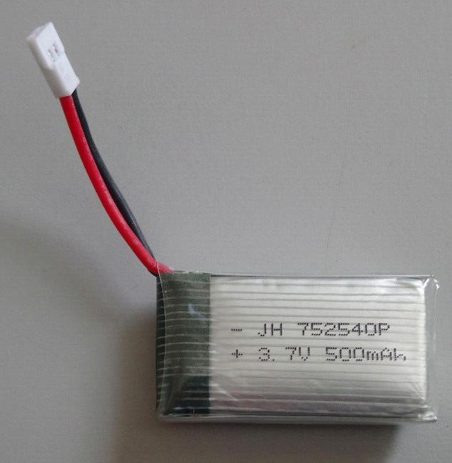 752540 3.7V 500mAh 20C High Rate Li-Po Battery For Quadcopter Drone 51005 Plug