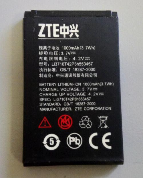 New ZTE Li3710T42P3h553457 Replacement Phone Battery 1000mAh