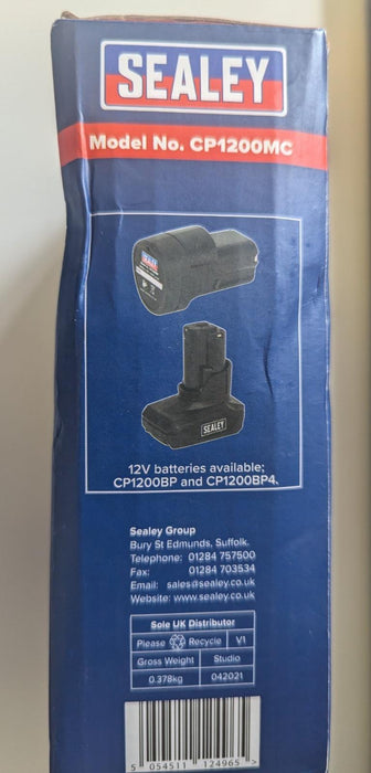 Sealey Cp1200Mc Lithium-Ion Battery Charger 12V 1 Hour For Cp1200Bp
