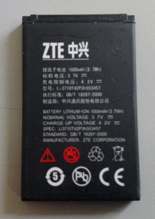 Used ZTE Li3710T42P3h553457 Replacement Phone Battery 1000mAh