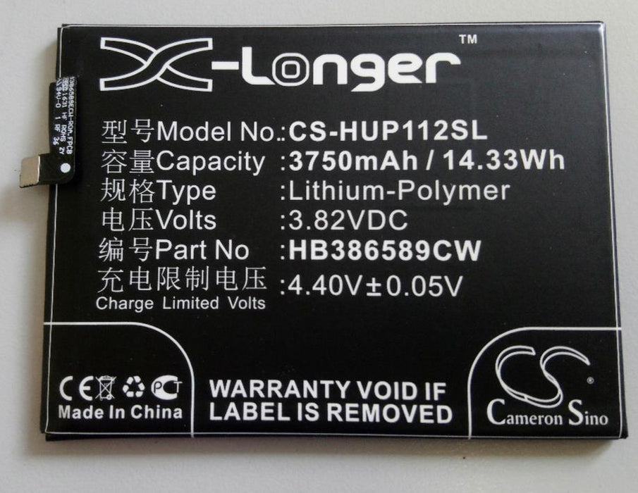 CS-HUP112SL Battery 3750mAh compatible with [Huawei] Berkeley, BKL-AL00, BKL-AL2