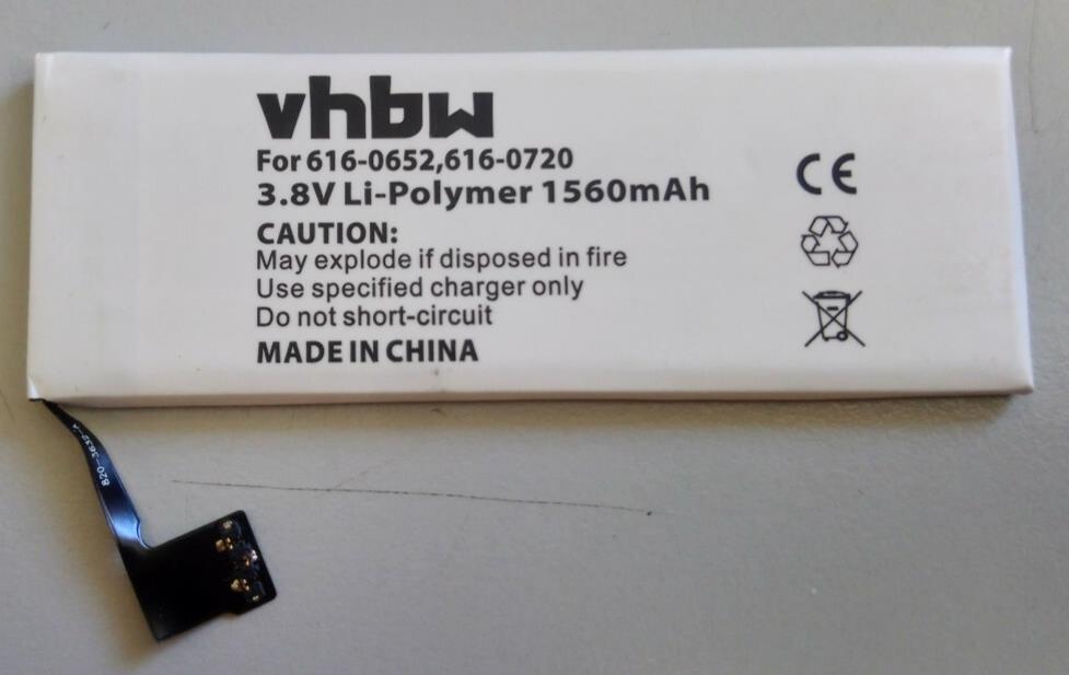 VHBW New Battery for Apple A1234 A1457 A1516 616-0652 1560mAh Li-Polymer