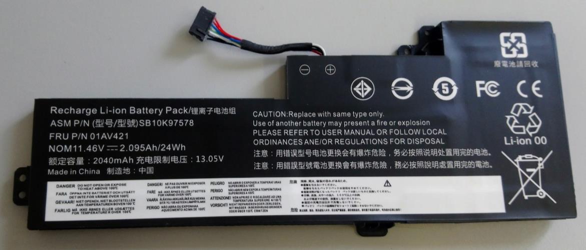 01AV421 Battery For Lenovo ThinkPad T480 T470 A475 SB10K97576 01AV419 SB10K97578