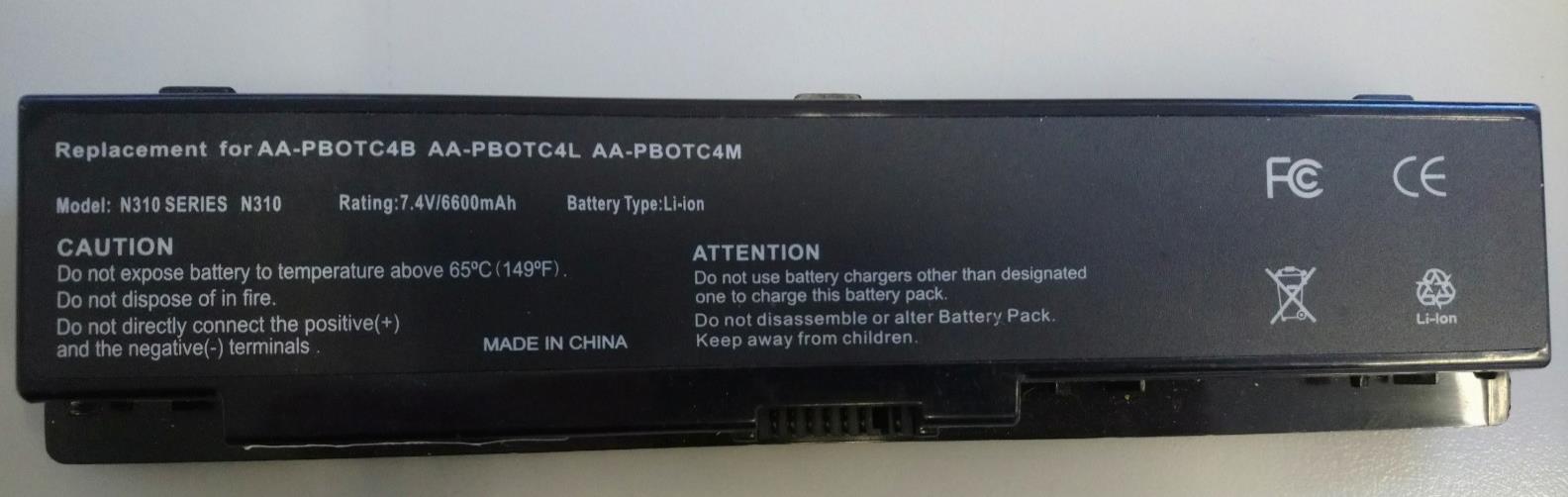 Replacement Battery For Samsung N310 Series 7.4V 6600mAh