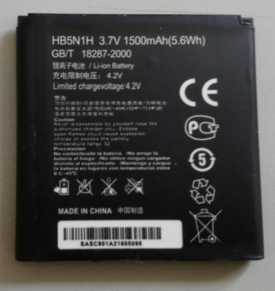 For Huawei HB5N1H 1500mAh Li-Ion Battery for Ascend G300, U8818, and G330