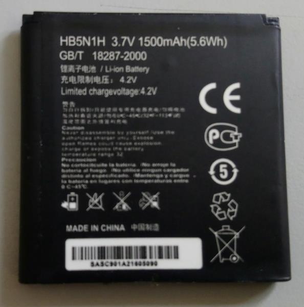 For Huawei HB5N1H 1500mAh Li-Ion Battery for Ascend G300, U8818, and G330