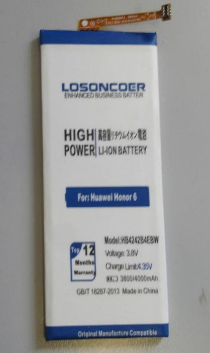 Replacement Battery for Huawei Honor 6, 7i - HB4242B4EBW 3800mAh