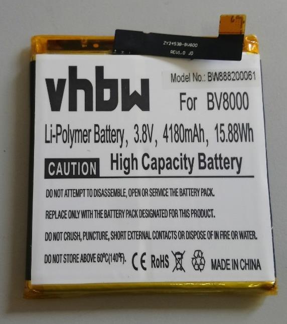 VHBW Battery for Blackview BV8000 3.8V 4180mAh