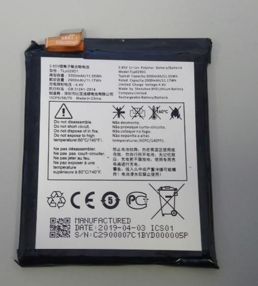 TLP029D1 Replacement battery for ALCATEL 3X 2020 4 CAM 3 5 3L 5052 5086 2900mAh