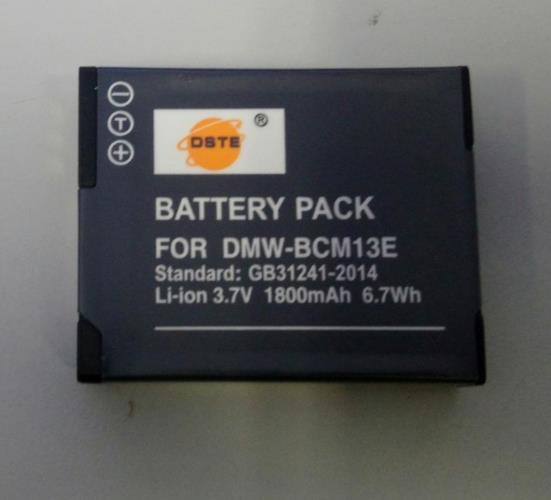 DSTE DMW-BCM13E Replacement battery - 1800mAh - For  LUMIX TZ40 & FT5