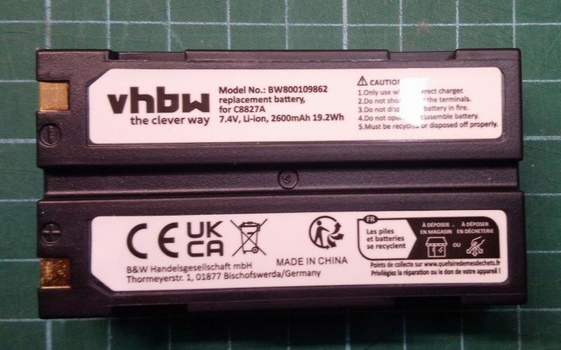 VHBW battery 2600mAh (7.4V) for Trimble GeoExplorer 3 replaces D-Li1, C8872A