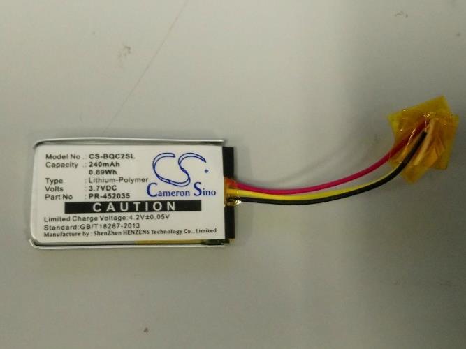 CS-BQC2SL Battery 240mAh compatible with [Mio] MiVue C330, MiVue C335, Bose QC20