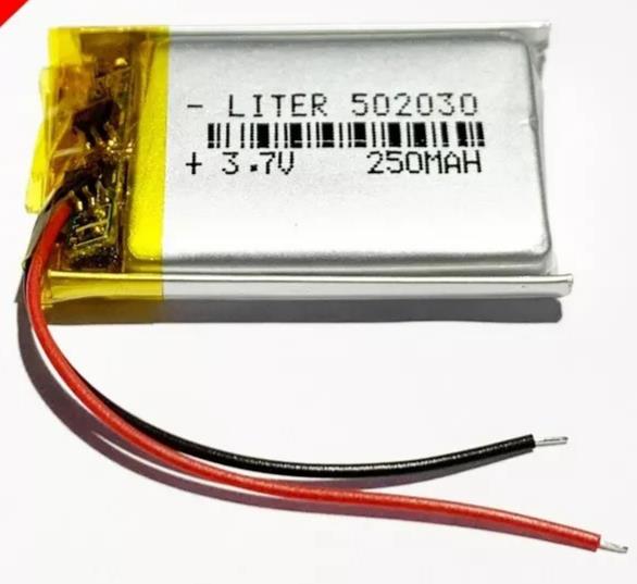 3.7V 250mAh Li-Po Battery (502030) Rechargeable Lithium Cell  (+Device)