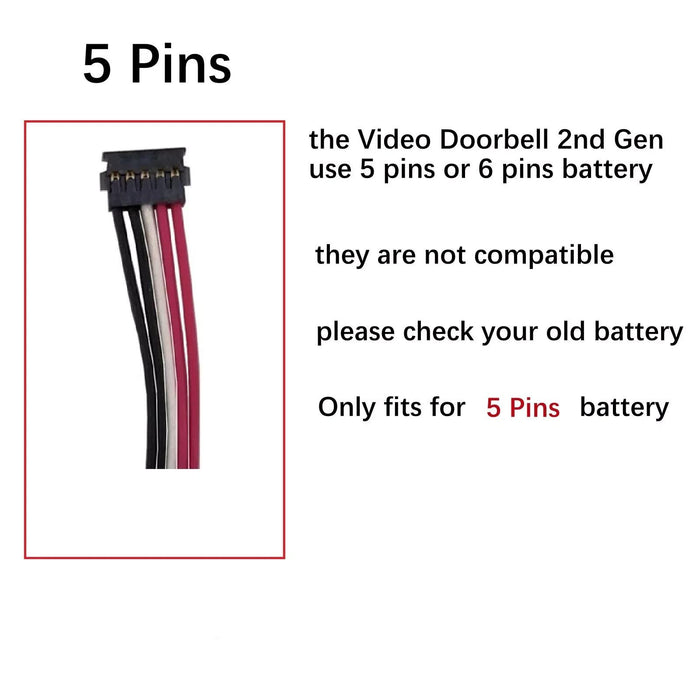 New Battery S1 (5pins) For Ring Video Doorbell 5 pins connector