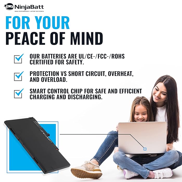 NinjaBatt Battery for HP CM03XL 717376-001 Elitebook 840 G3 845