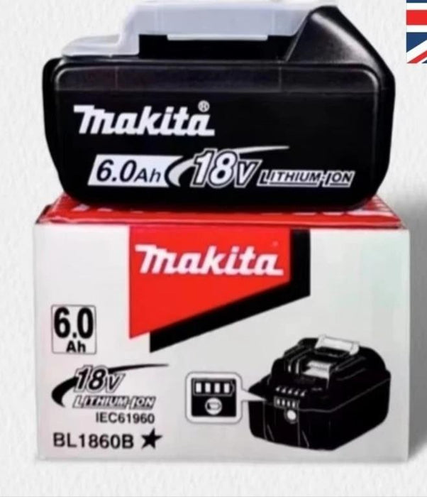 Makita Genuine BL1860 18V 6.0ah Lithium-ion LXT Battery Original Box Packaging