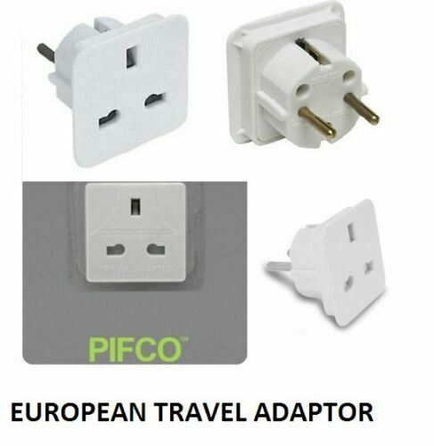 Travel Adapter Plug UK to EU 2 Pin Holiday Accessory European Power Converter