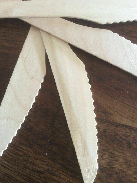 Wooden Forks Knives Spoons Cutlery Biodegradable Compostable - Packs Of 100