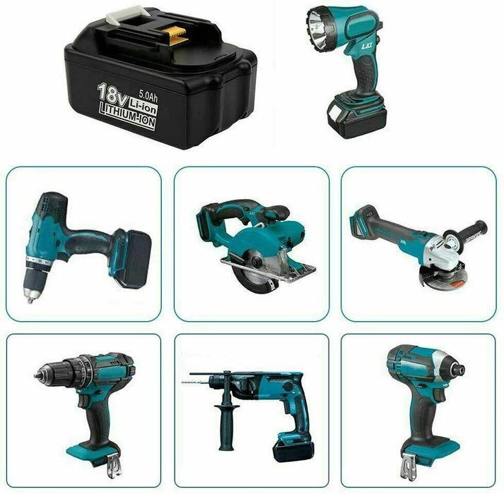 New 18V 5.0Ah Genuine Makita LXT Li-ion BL1860 BL1830 BL1840 BL1850B UK