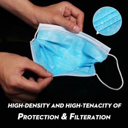 100 Disposable Face Mask Surgical 3 Ply Mouth Guard Cover Face Masks Protection